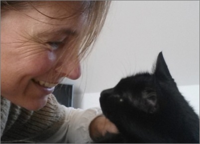 Carmen Heiß mit Katze Schmietzi  